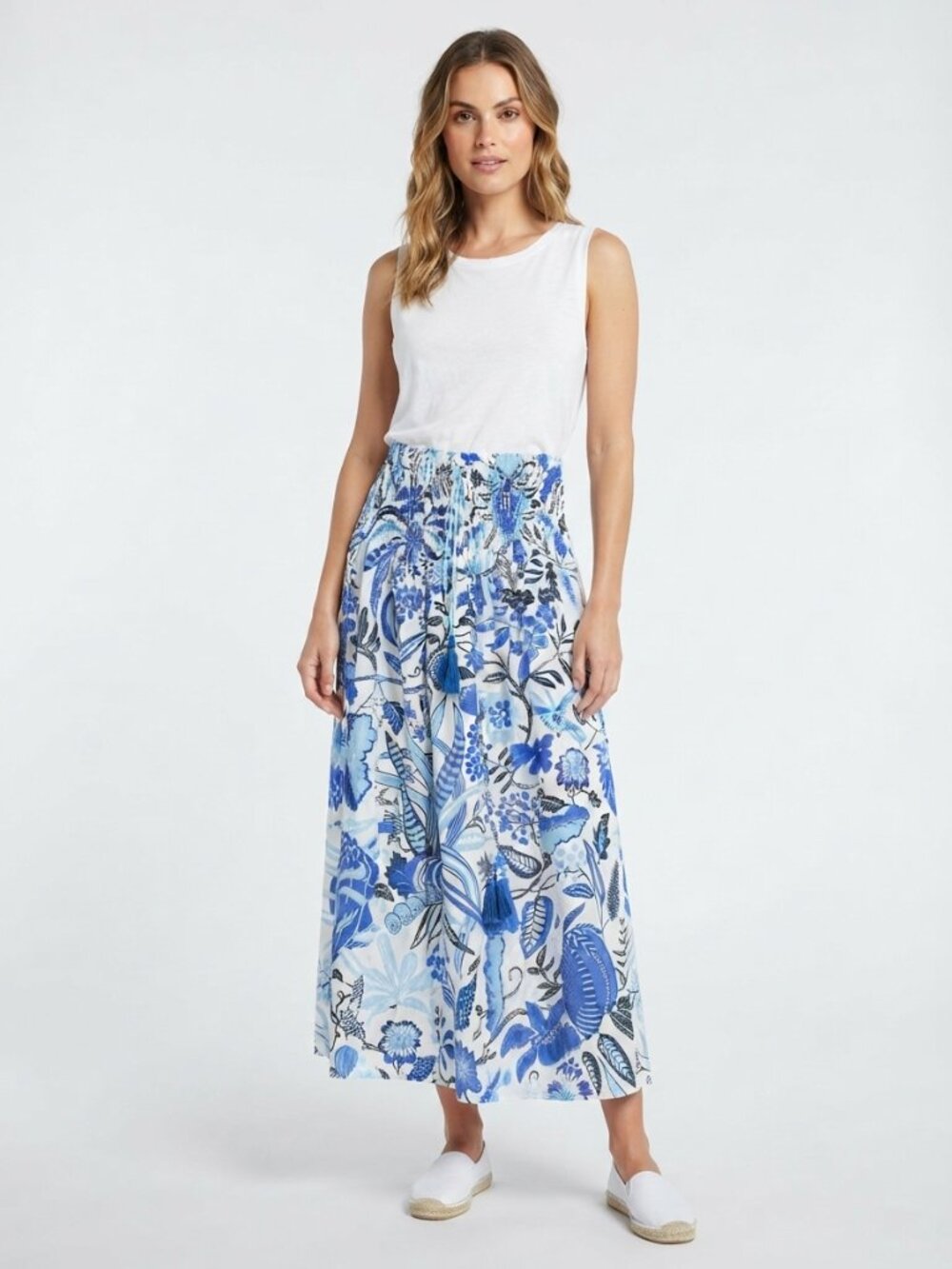 Gretchen Scott Haight Ashbury Skirt Hummingbird Heaven Blues One Size New
